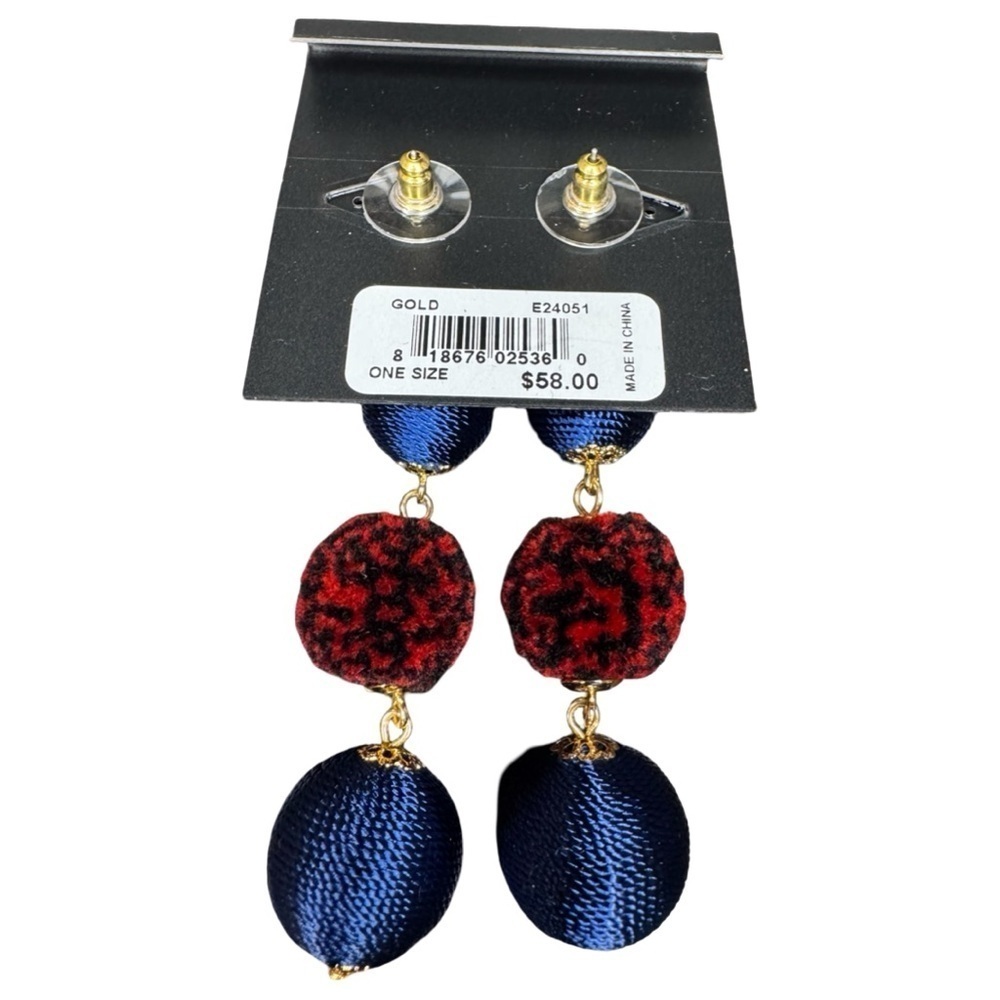 Rebecca Minkoff Pom-Pom Drop Earrings NWT - Picture 3 of 5
